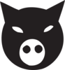 Black Pig Face Clip Art